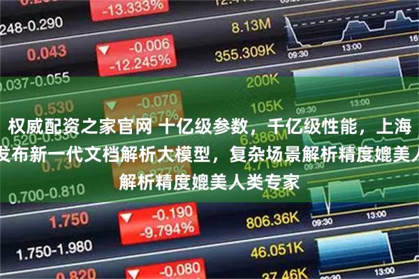 权威配资之家官网 十亿级参数，千亿级性能，上海AI Lab发布新一代文档解析大模型，复杂场景解析精度媲美人类专家